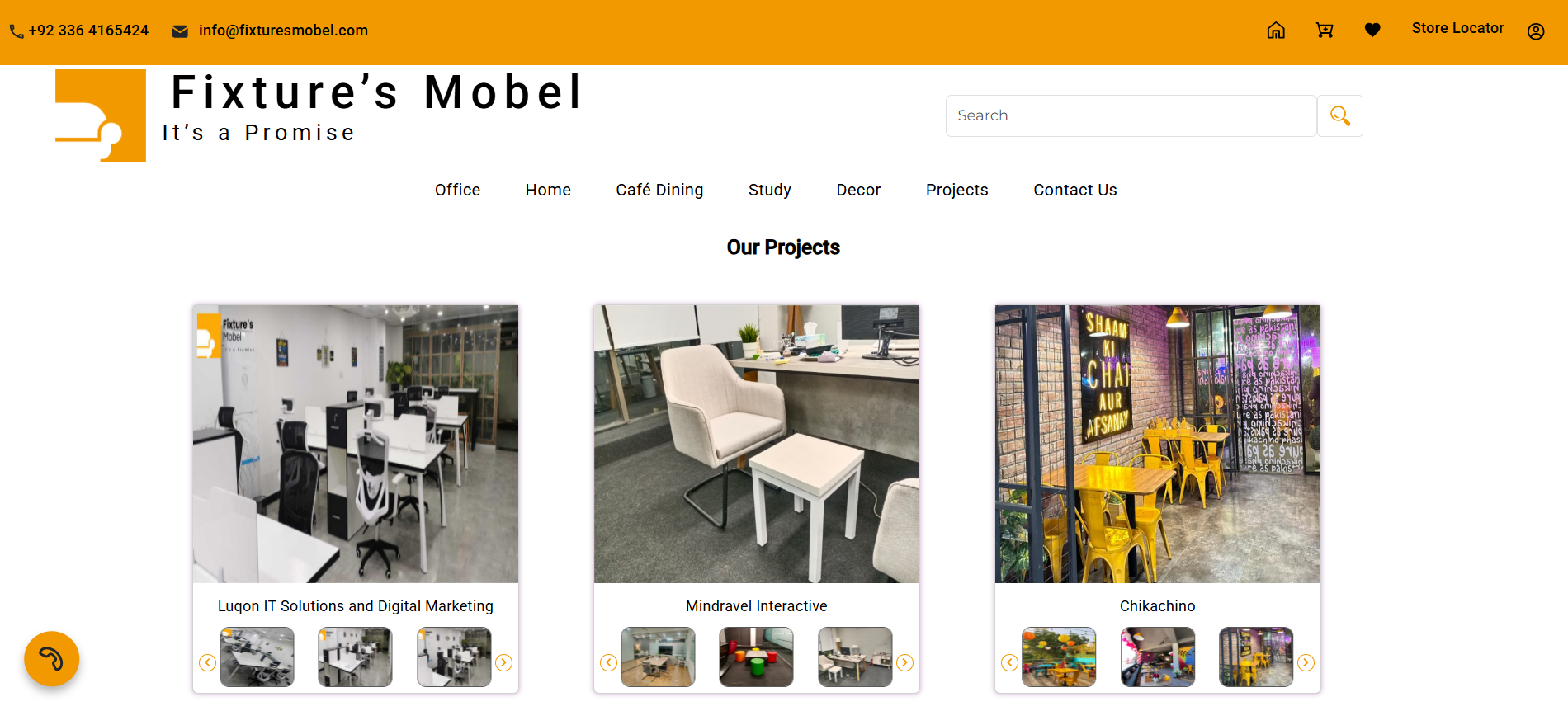 Fixture's Mobel Website screenshot 1